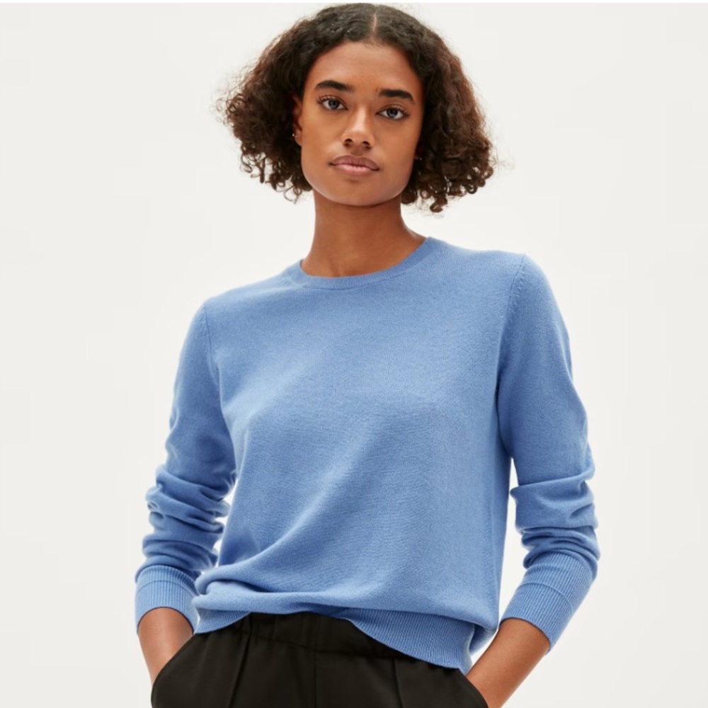 Everlane Cashmere Crewneck Bluebell SzS